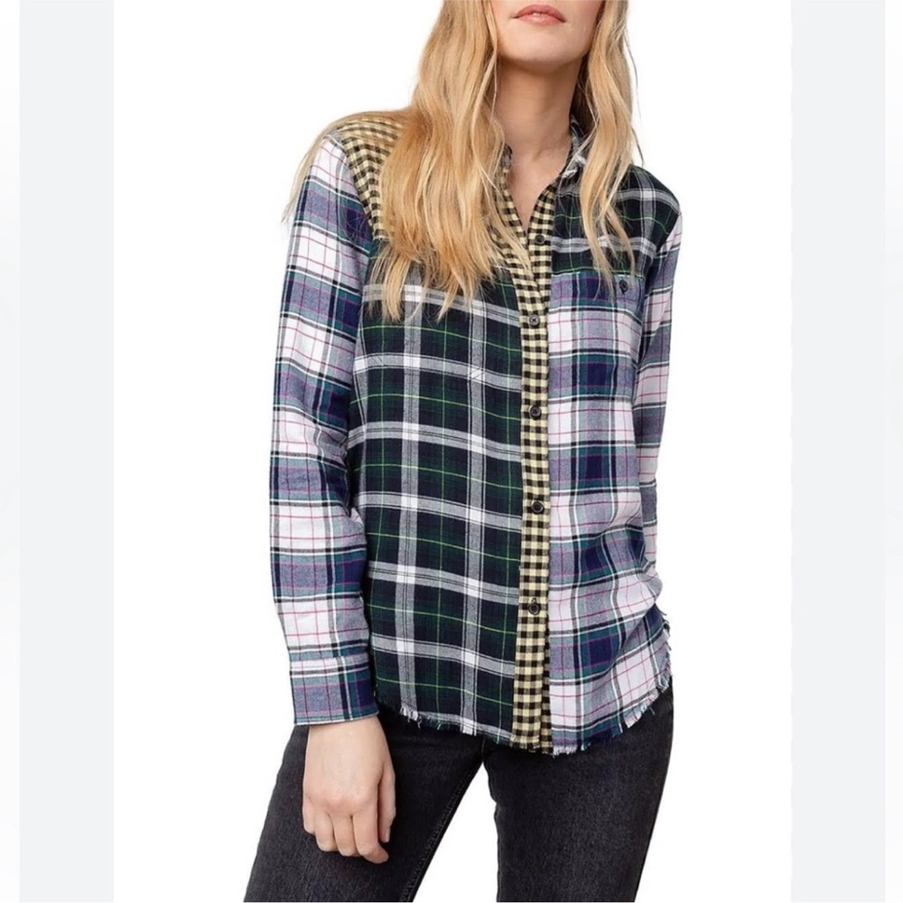 Rails Brando Mixed Plaid Blouse Mixed Brooklyn Plaid S